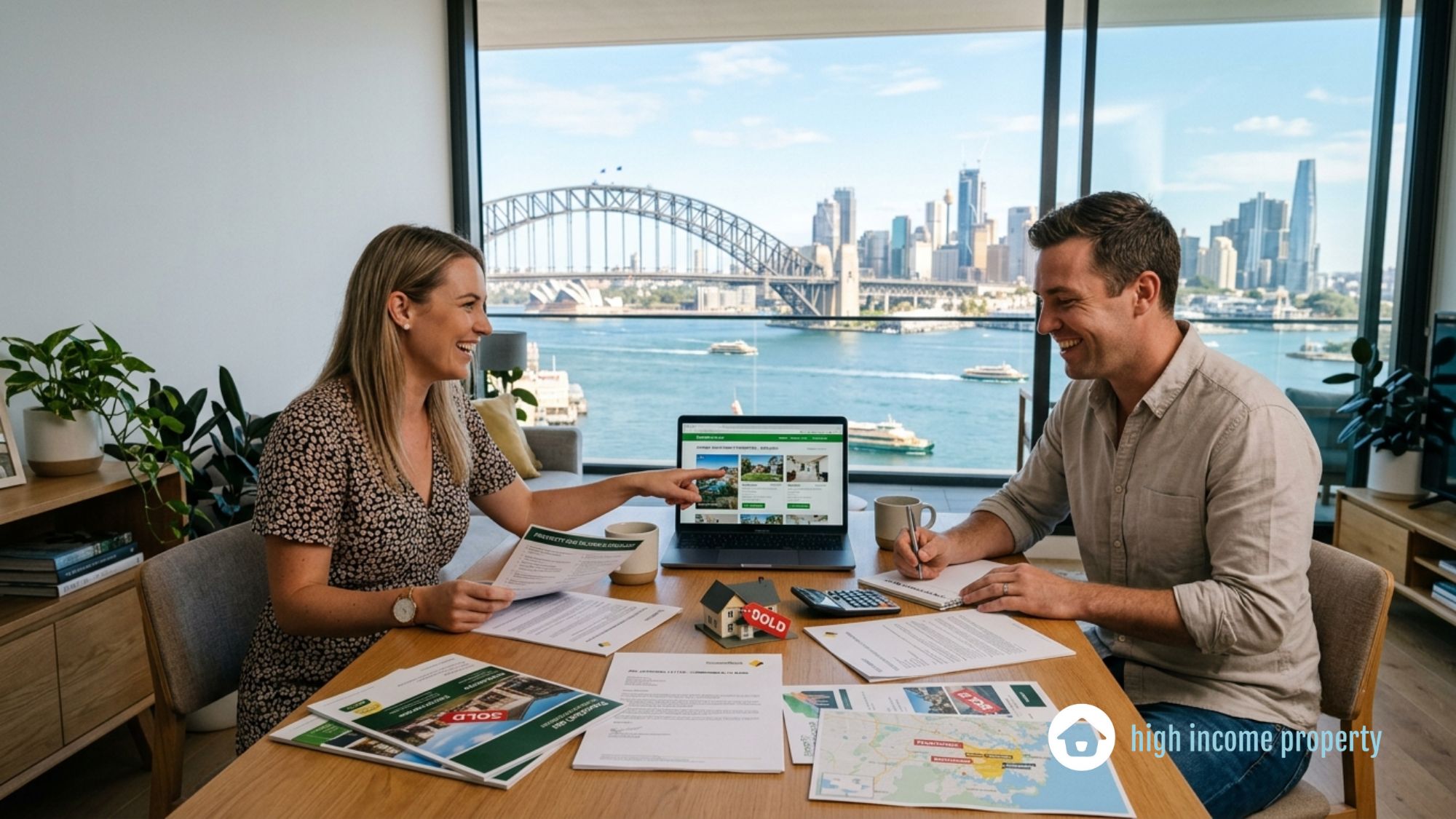 Clients learning how to buy an investment property with expert advice and personalised investment planning.